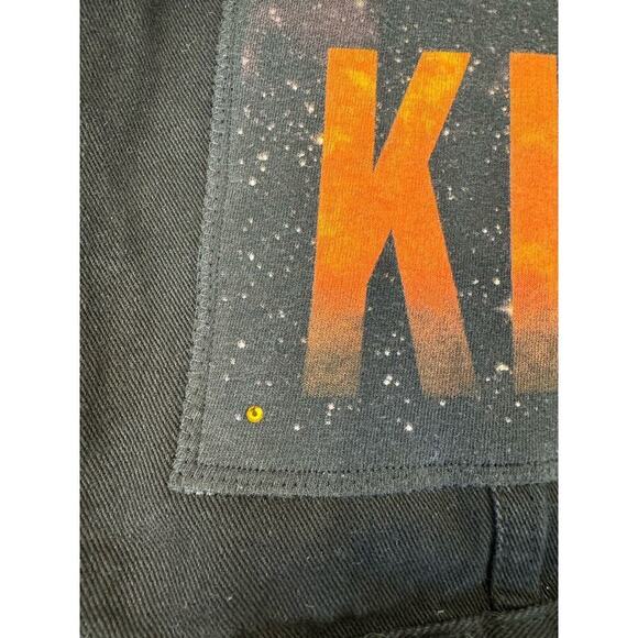 KID CUDI Upcycled Retro Vintage Hip Hop Rap Patched Black Denim Jacket Size M - Picture 10 of 13